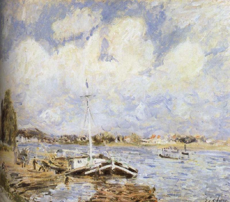 Alfred Sisley The boat on the sea china oil painting image